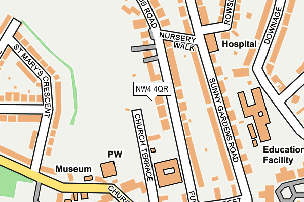 NW4 4QR map - OS OpenMap – Local (Ordnance Survey) NW4 4QR map - OS OpenMap – Local (Ordnance Survey)