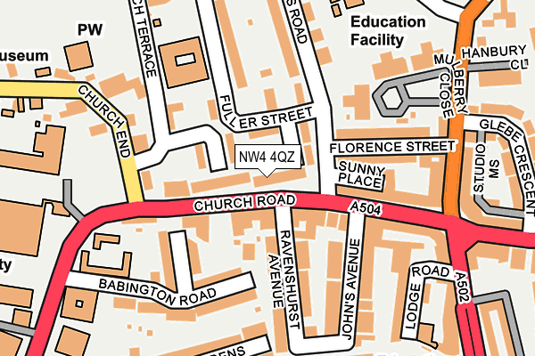 NW4 4QZ map - OS OpenMap – Local (Ordnance Survey)