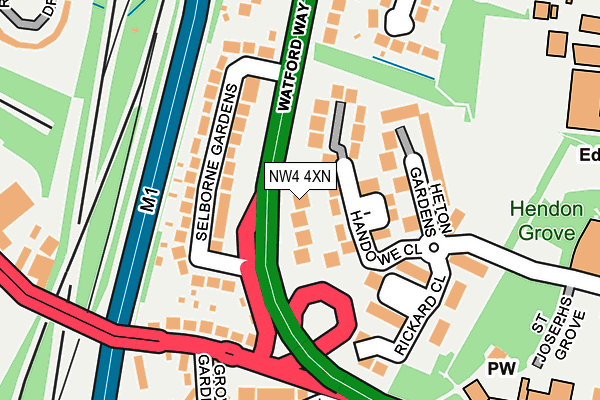 NW4 4XN map - OS OpenMap – Local (Ordnance Survey) NW4 4XN map - OS OpenMap – Local (Ordnance Survey)