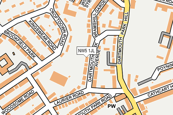 NW5 1JL map - OS OpenMap – Local (Ordnance Survey) NW5 1JL map - OS OpenMap – Local (Ordnance Survey)