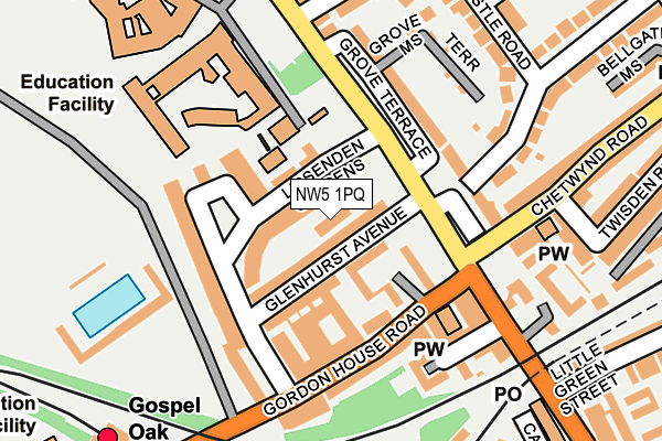 NW5 1PQ map - OS OpenMap – Local (Ordnance Survey) NW5 1PQ map - OS OpenMap – Local (Ordnance Survey)