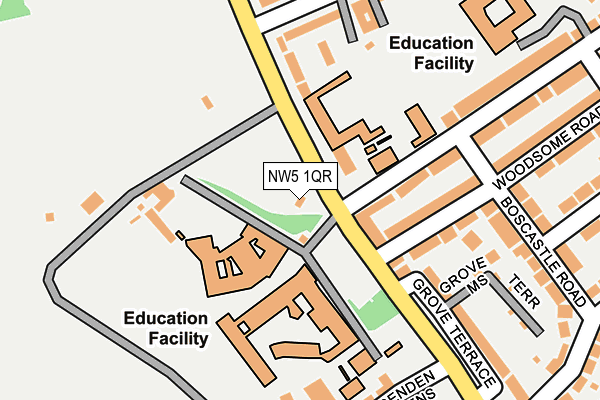 NW5 1QR map - OS OpenMap – Local (Ordnance Survey) NW5 1QR map - OS OpenMap – Local (Ordnance Survey)