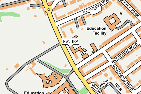 NW5 1RP map - OS OpenMap – Local (Ordnance Survey) NW5 1RP map - OS OpenMap – Local (Ordnance Survey)