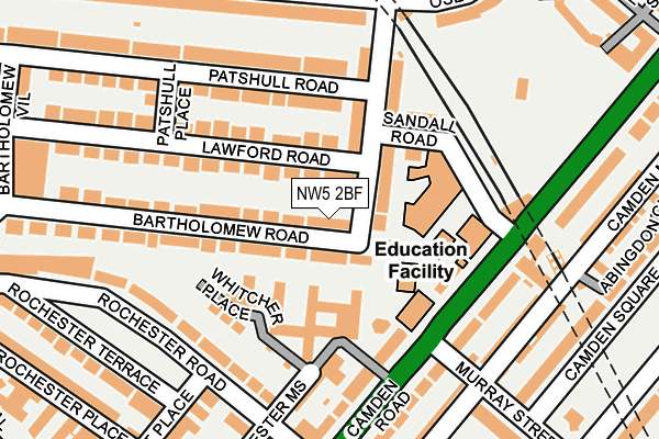 NW5 2BF map - OS OpenMap – Local (Ordnance Survey) NW5 2BF map - OS OpenMap – Local (Ordnance Survey)
