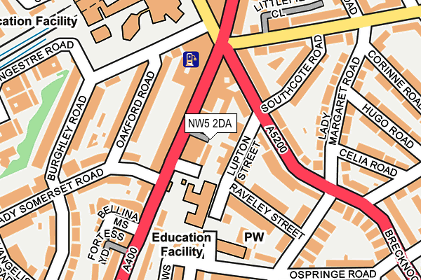 NW5 2DA map - OS OpenMap – Local (Ordnance Survey) NW5 2DA map - OS OpenMap – Local (Ordnance Survey)