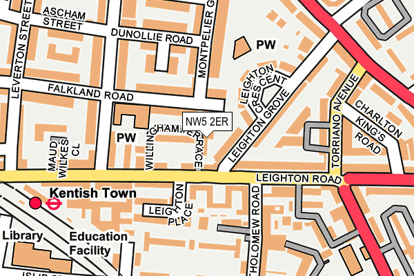 NW5 2ER map - OS OpenMap – Local (Ordnance Survey) NW5 2ER map - OS OpenMap – Local (Ordnance Survey)
