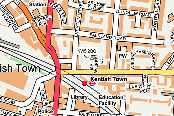 NW5 2QQ map - OS OpenMap – Local (Ordnance Survey) NW5 2QQ map - OS OpenMap – Local (Ordnance Survey)