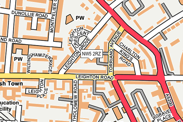NW5 2RZ map - OS OpenMap – Local (Ordnance Survey) NW5 2RZ map - OS OpenMap – Local (Ordnance Survey)