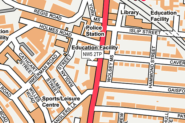 NW5 2TP map - OS OpenMap – Local (Ordnance Survey) NW5 2TP map - OS OpenMap – Local (Ordnance Survey)