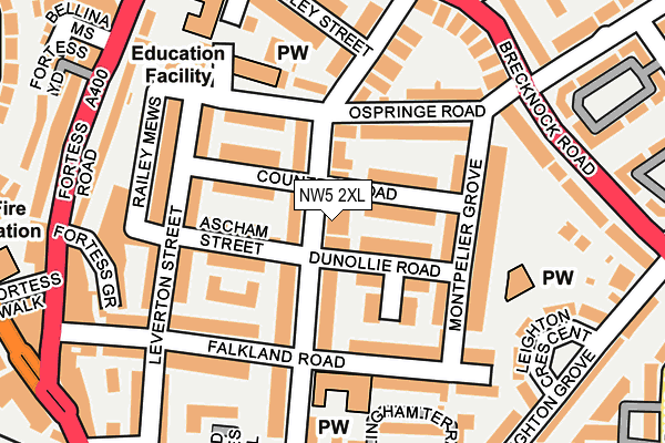 NW5 2XL map - OS OpenMap – Local (Ordnance Survey) NW5 2XL map - OS OpenMap – Local (Ordnance Survey)