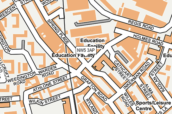 NW5 3AP map - OS OpenMap – Local (Ordnance Survey)