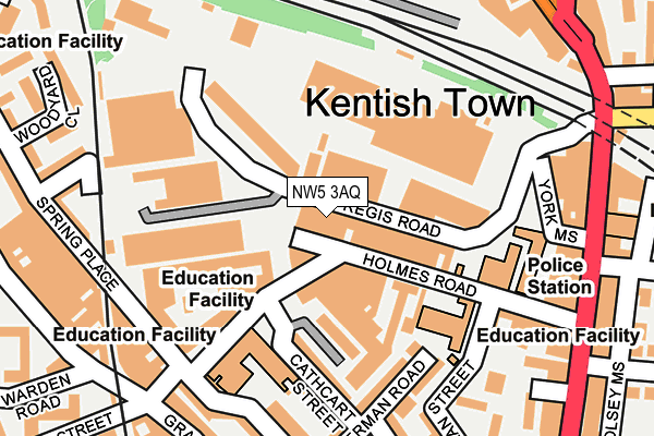 NW5 3AQ map - OS OpenMap – Local (Ordnance Survey)
