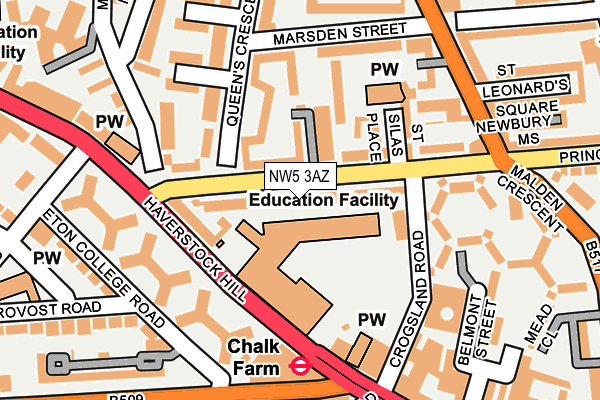 NW5 3AZ map - OS OpenMap – Local (Ordnance Survey) NW5 3AZ map - OS OpenMap – Local (Ordnance Survey)