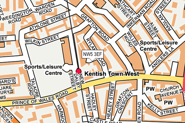NW5 3EF map - OS OpenMap – Local (Ordnance Survey) NW5 3EF map - OS OpenMap – Local (Ordnance Survey)