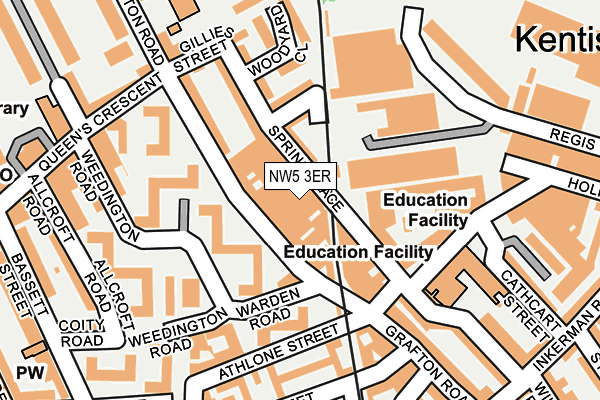 NW5 3ER map - OS OpenMap – Local (Ordnance Survey) NW5 3ER map - OS OpenMap – Local (Ordnance Survey)