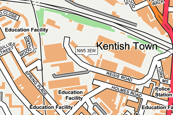 NW5 3EW map - OS OpenMap – Local (Ordnance Survey) NW5 3EW map - OS OpenMap – Local (Ordnance Survey)