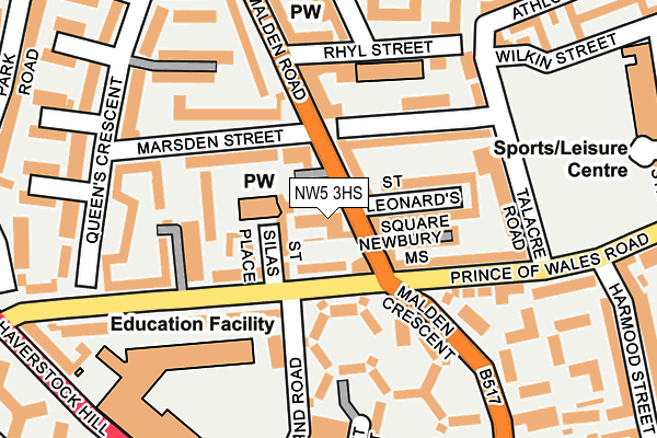 NW5 3HS map - OS OpenMap – Local (Ordnance Survey) NW5 3HS map - OS OpenMap – Local (Ordnance Survey)