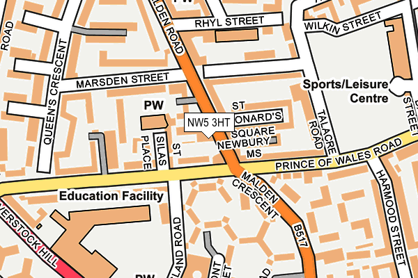 NW5 3HT map - OS OpenMap – Local (Ordnance Survey) NW5 3HT map - OS OpenMap – Local (Ordnance Survey)