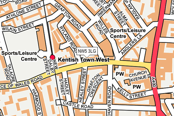 NW5 3LG map - OS OpenMap – Local (Ordnance Survey) NW5 3LG map - OS OpenMap – Local (Ordnance Survey)