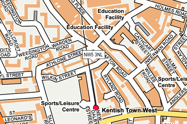 NW5 3NL map - OS OpenMap – Local (Ordnance Survey) NW5 3NL map - OS OpenMap – Local (Ordnance Survey)