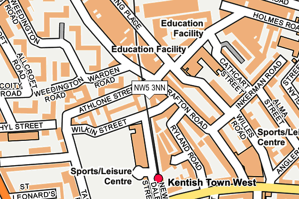 NW5 3NN map - OS OpenMap – Local (Ordnance Survey) NW5 3NN map - OS OpenMap – Local (Ordnance Survey)