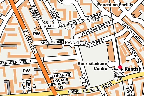 NW5 3PJ map - OS OpenMap – Local (Ordnance Survey) NW5 3PJ map - OS OpenMap – Local (Ordnance Survey)