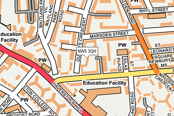 NW5 3QH map - OS OpenMap – Local (Ordnance Survey) NW5 3QH map - OS OpenMap – Local (Ordnance Survey)