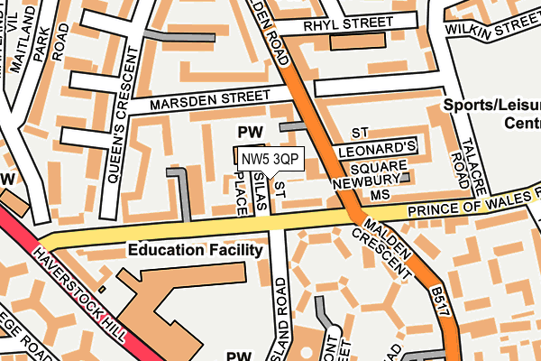 NW5 3QP map - OS OpenMap – Local (Ordnance Survey) NW5 3QP map - OS OpenMap – Local (Ordnance Survey)