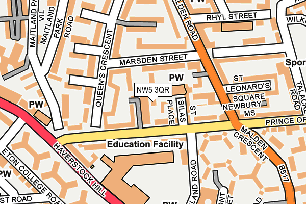 NW5 3QR map - OS OpenMap – Local (Ordnance Survey) NW5 3QR map - OS OpenMap – Local (Ordnance Survey)