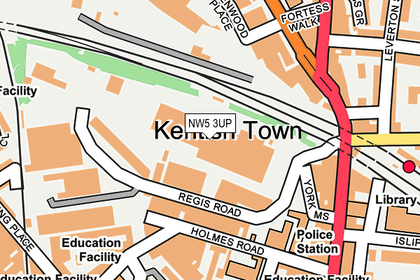 NW5 3UP map - OS OpenMap – Local (Ordnance Survey) NW5 3UP map - OS OpenMap – Local (Ordnance Survey)