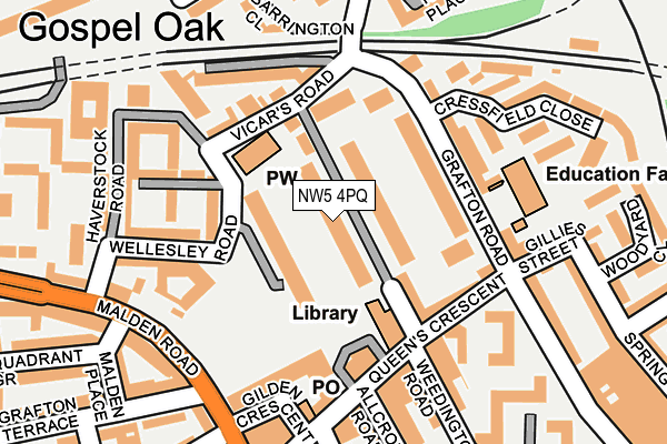 NW5 4PQ map - OS OpenMap – Local (Ordnance Survey) NW5 4PQ map - OS OpenMap – Local (Ordnance Survey)