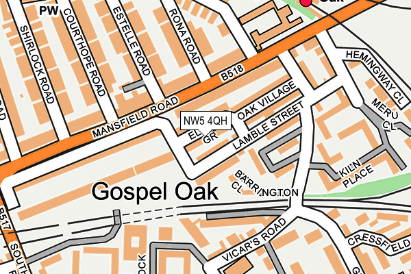 NW5 4QH map - OS OpenMap – Local (Ordnance Survey) NW5 4QH map - OS OpenMap – Local (Ordnance Survey)