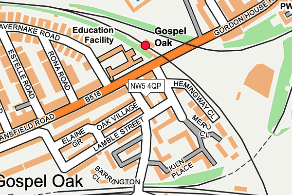 NW5 4QP map - OS OpenMap – Local (Ordnance Survey) NW5 4QP map - OS OpenMap – Local (Ordnance Survey)