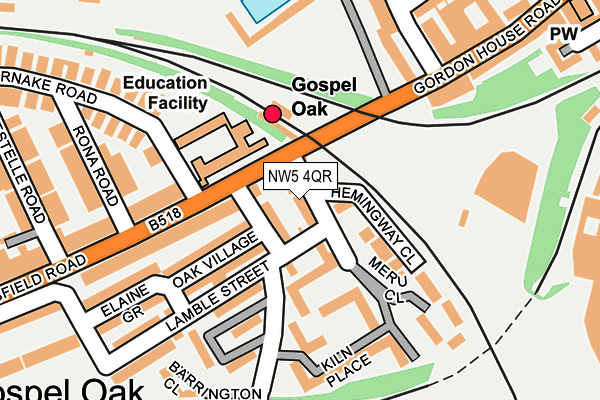 NW5 4QR map - OS OpenMap – Local (Ordnance Survey) NW5 4QR map - OS OpenMap – Local (Ordnance Survey)