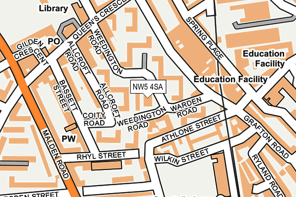 NW5 4SA map - OS OpenMap – Local (Ordnance Survey)
