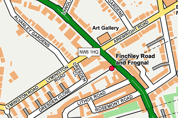 NW6 1HQ map - OS OpenMap – Local (Ordnance Survey) NW6 1HQ map - OS OpenMap – Local (Ordnance Survey)