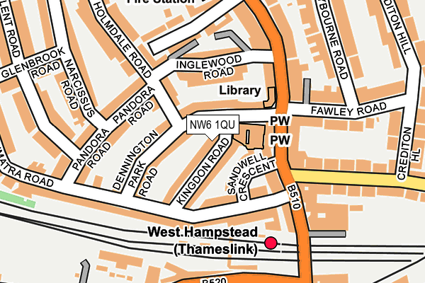 NW6 1QU map - OS OpenMap – Local (Ordnance Survey)
