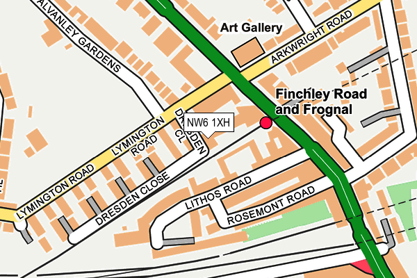 NW6 1XH map - OS OpenMap – Local (Ordnance Survey)