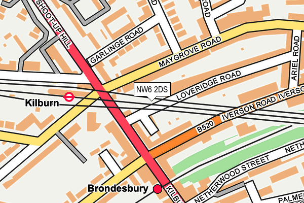 NW6 2DS map - OS OpenMap – Local (Ordnance Survey) NW6 2DS map - OS OpenMap – Local (Ordnance Survey)