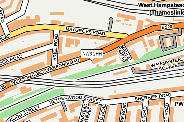 NW6 2HH map - OS OpenMap – Local (Ordnance Survey) NW6 2HH map - OS OpenMap – Local (Ordnance Survey)
