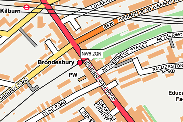 NW6 2QN map - OS OpenMap – Local (Ordnance Survey)