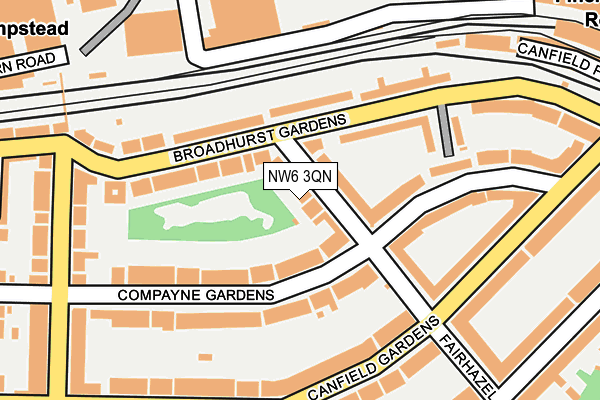 NW6 3QN map - OS OpenMap – Local (Ordnance Survey) NW6 3QN map - OS OpenMap – Local (Ordnance Survey)