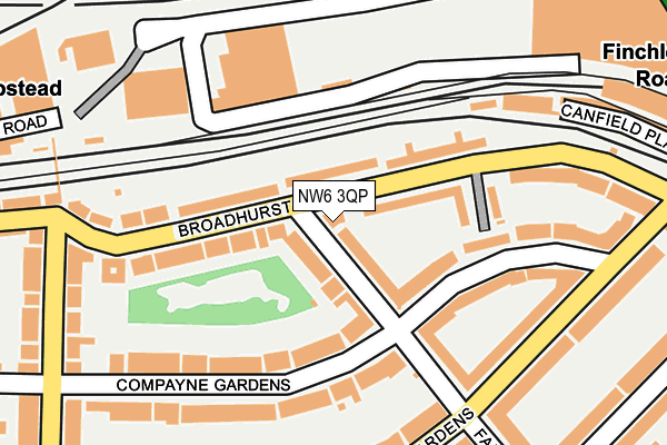 NW6 3QP map - OS OpenMap – Local (Ordnance Survey) NW6 3QP map - OS OpenMap – Local (Ordnance Survey)