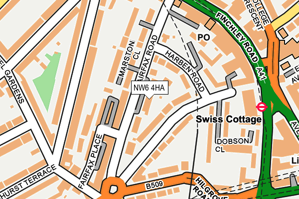 NW6 4HA map - OS OpenMap – Local (Ordnance Survey) NW6 4HA map - OS OpenMap – Local (Ordnance Survey)