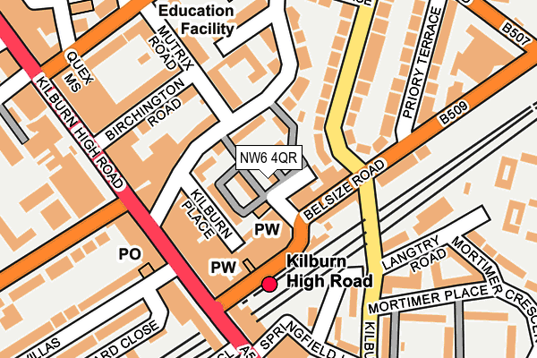 NW6 4QR map - OS OpenMap – Local (Ordnance Survey) NW6 4QR map - OS OpenMap – Local (Ordnance Survey)