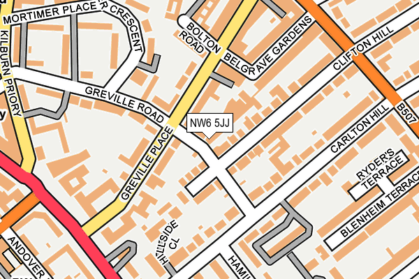 NW6 5JJ map - OS OpenMap – Local (Ordnance Survey) NW6 5JJ map - OS OpenMap – Local (Ordnance Survey)