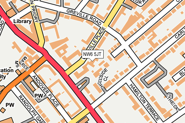 NW6 5JT map - OS OpenMap – Local (Ordnance Survey) NW6 5JT map - OS OpenMap – Local (Ordnance Survey)