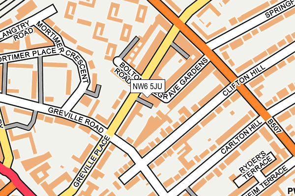 NW6 5JU map - OS OpenMap – Local (Ordnance Survey) NW6 5JU map - OS OpenMap – Local (Ordnance Survey)