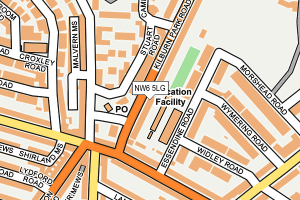 NW6 5LG map - OS OpenMap – Local (Ordnance Survey) NW6 5LG map - OS OpenMap – Local (Ordnance Survey)