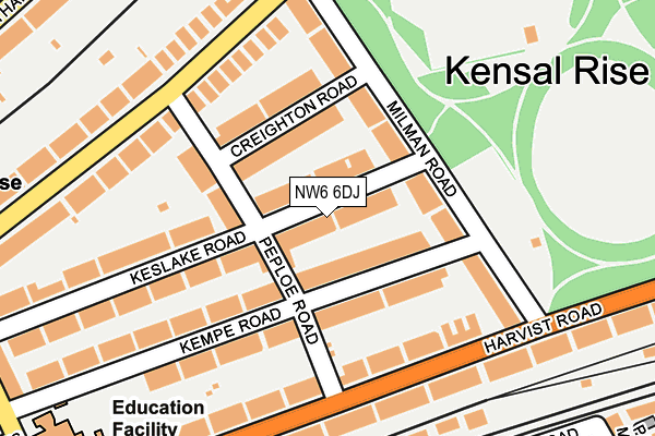 NW6 6DJ map - OS OpenMap – Local (Ordnance Survey) NW6 6DJ map - OS OpenMap – Local (Ordnance Survey)